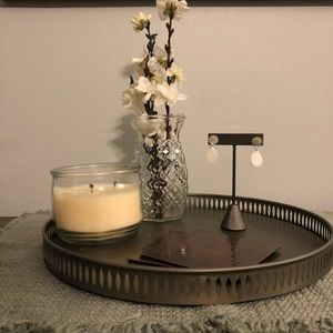 Gray and white acrylic dangle earrings!